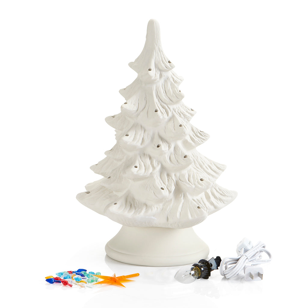 Medium Vintage Christmas Tree Light Up and Bulb Kit 14”