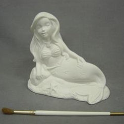 Reclinig Mermaid or Mermaid with seahorse